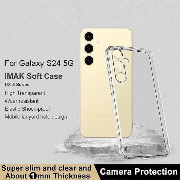 IMAK UX-5 Series Fodral för Samsung Galaxy S24 TPU - Kristallklart Slimmat Telefonskal