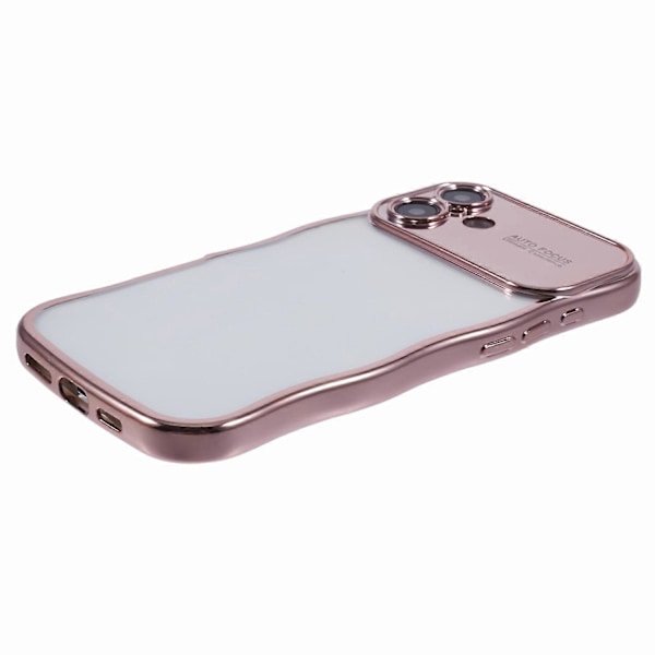 iPhone 16 -kotelo, galvanoidulla kiharakehyksellä, TPU, kirkas puhelinkuori Multicolor Style C