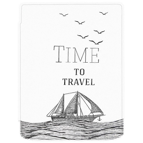 Til PocketBook InkPad Color 2/3 PB743 E-Reader Etui Mønstertryk PU Læder Flip Cover Multicolor Time to Travel