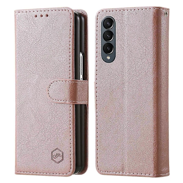 Samsung Galaxy Z Fold4 5G -kotelo PU-nahkaa, iskunkestävä, yksivärinen lompakkokotelo Multicolor Style D