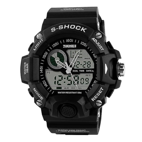 Skmei 1029 Men Outdoor Waterproof Luminous Electronic Watch Black