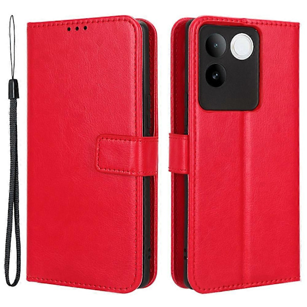Til vivo S17e 5G Anti-fingeraftryk Telefonetui Wallet PU Læder Mobiltelefon Stand Cover Multicolor Style D