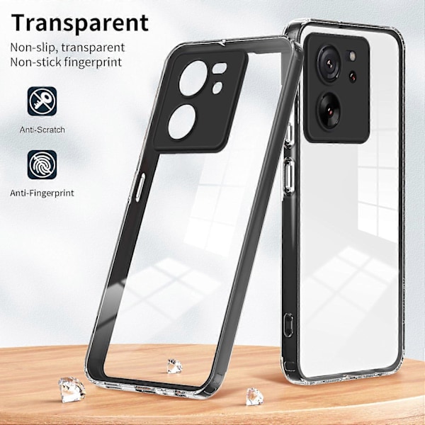 Til Xiaomi 13T/13T Pro Gennemsigtigt Cover TPU+PC Beskyttende Telefoncover Multicolor Style A