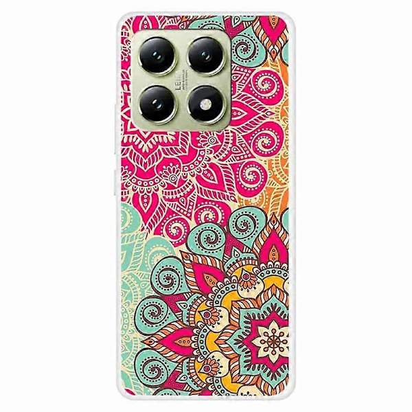 Til Xiaomi 14T Etui TPU Mønsterprint Anti-fald Telefoncover Multicolor Style F