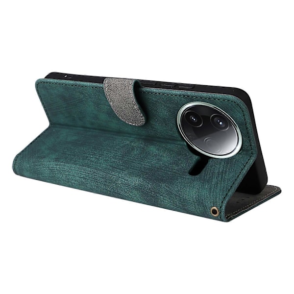Til Xiaomi Redmi K80 5G/K80 Pro 5G Wallet Case RFID-blokering PU Læder Cover Stand View- Multicolor Green