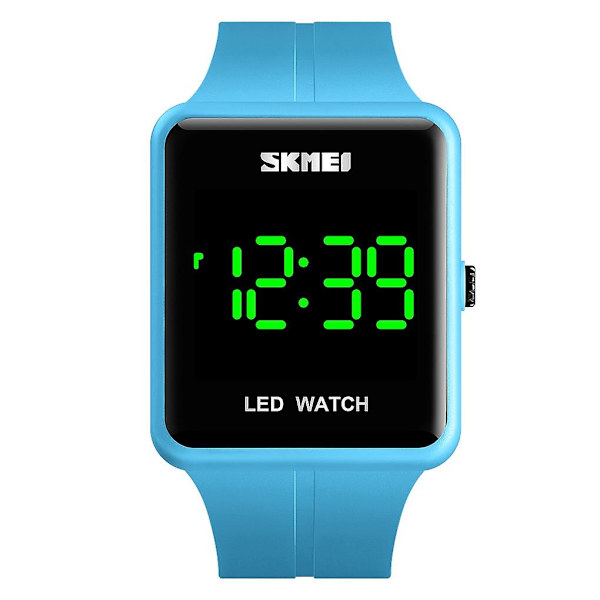 Skmei 1541 Mode Led Watch Fyrkantig Par Modell Vattentät Elektronisk Watch Watch Blue