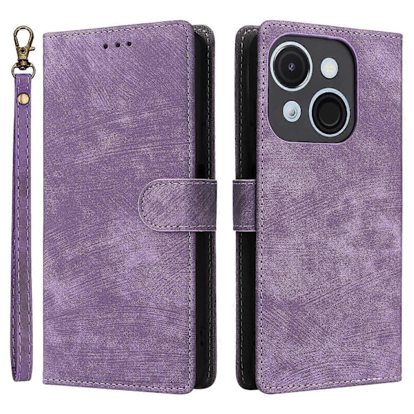 For itel A50C A669L Lommebok Etui RFID-blokkering PU-Lærdeksel Stativ Visning Multicolor Style D