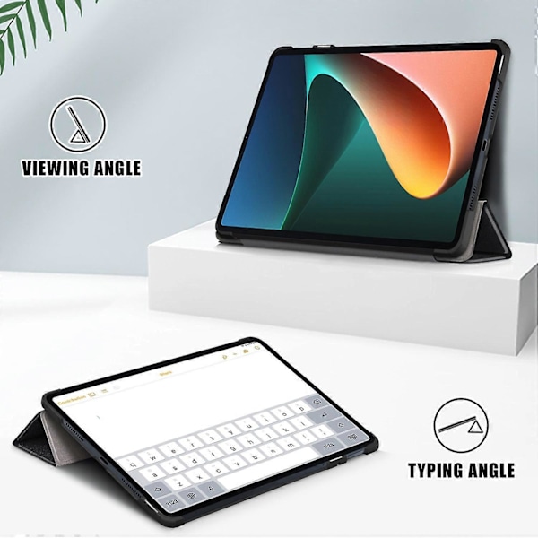 För Xiaomi Pad 6 Tri-fold Ställ Tablet Fodral Magnetiskt Smart PU Läder Folio Omslag Multicolor Style A