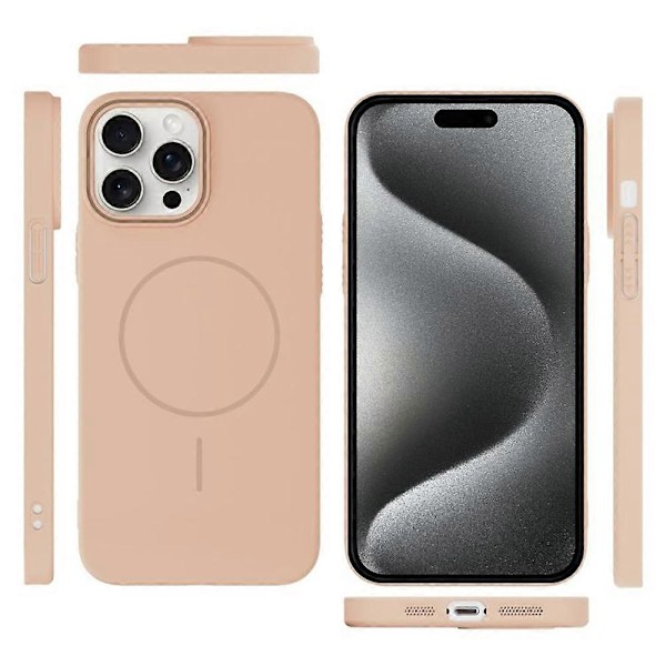 Skal för iPhone 14 Pro Max Kompatibelt med MagSafe Slim PC Baksida Multicolor Desert Gold
