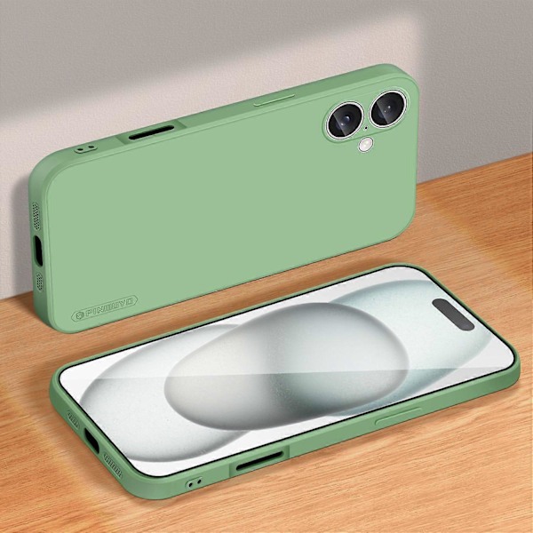 PINWUYO JK Touching Series Skal för iPhone 16 Fodral Fiber Flocking Liner Mjukt TPU Telefonskal Multicolor Style C