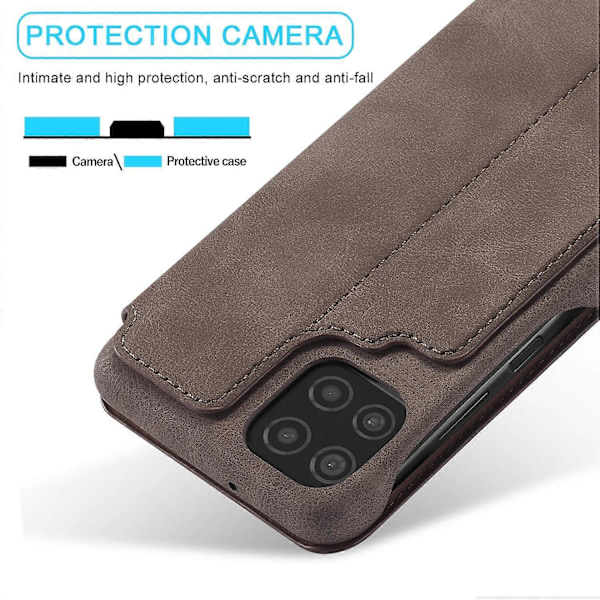 LC.IMEEKE Fuld Beskyttelse Retro Stil Læder Telefon Cover med Kortholder til Samsung Galaxy