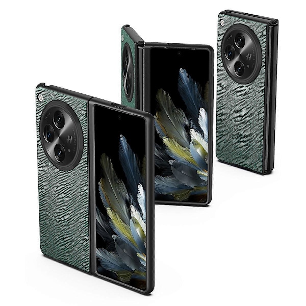 Oppo Find N3 5G/OnePlus Open -kotelo, ristikkäiskuvioitu kumipinnoitettu PU-nahka + PC-älypuhelinkuori Multicolor Style C