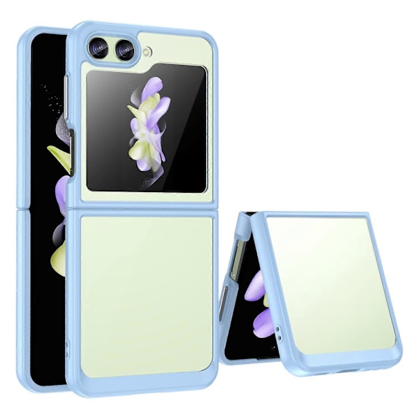 Til Samsung Galaxy Z Flip5 5G Mobiltelefon Bagcover Klar Beskyttende Stødsikker TPU+Akryl Case Multicolor Style C