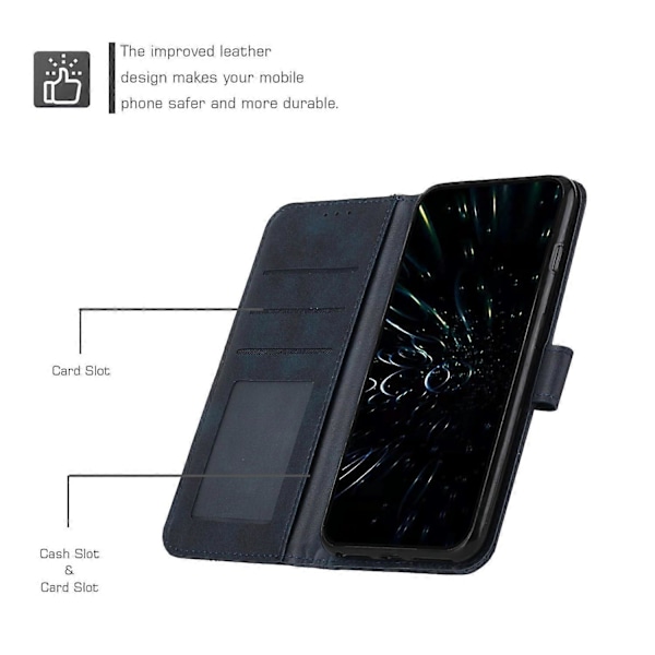 PU-nahkainen puhelinkotelo TECNO Spark Go 2022/Spark 8C 4G -puhelimelle, jalustallinen lompakkokotelo läpällä ja hihnalla Multicolor Style B