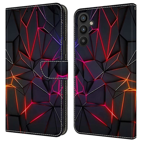 Til Samsung Galaxy A34 5G Etui Mønster Trykt Beskyttende Cover TPU+PU Læder Flip Telefon Etui Multicolor Style C