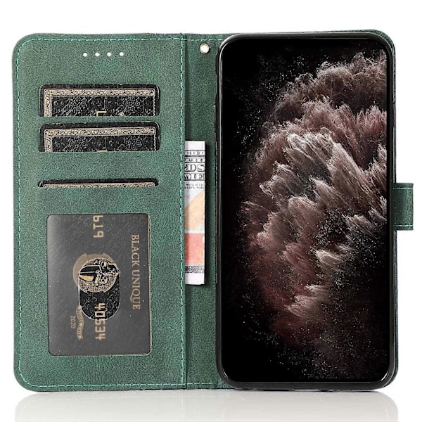 Til Samsung Galaxy A26 5G Cover Farvesplejsning Tegnebog Stativ Læder Telefonetui med Håndledsrem Multicolor Style B