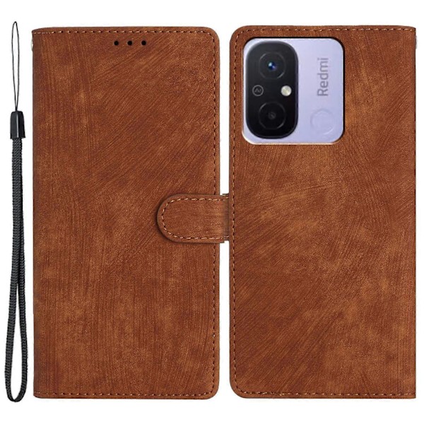 PU-lommebokdeksel til Xiaomi Redmi 12C 4G, hudvennlig stativ Multicolor Style A