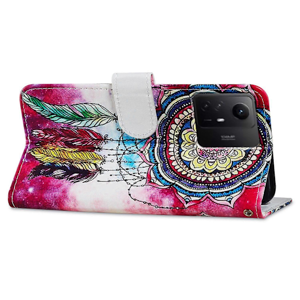 PU Læder Wallet Cover med Mønsterprint og Flip Stand til Xiaomi Redmi Note 12S 4G Multicolor Style R