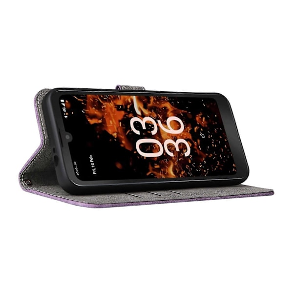 Til Orbic Fun+ 4G Støtte Cover Anti-drop Wallet Telefon Etui RFID Blokerende PU Læder Skal med Rem Multicolor Purple