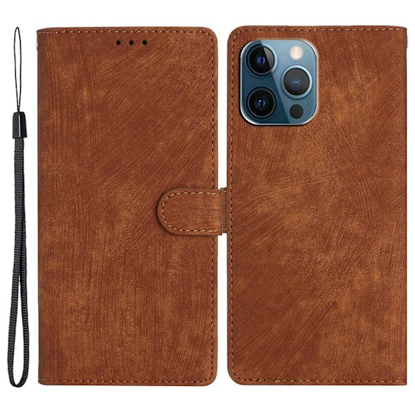 Til Iphone 15 Pro Max Pu Læder Mobiltelefon Etui Wallet Stand Hud-berørings Telefon Cover Brown