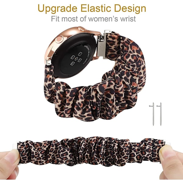 Passar för Samsung Galaxy Watch Active 2 40 mm/ 44 mm band Kvinnor Män, Feminin Elastiskt Stretch Tyg Byte Watch Armband Armband Armband Passform