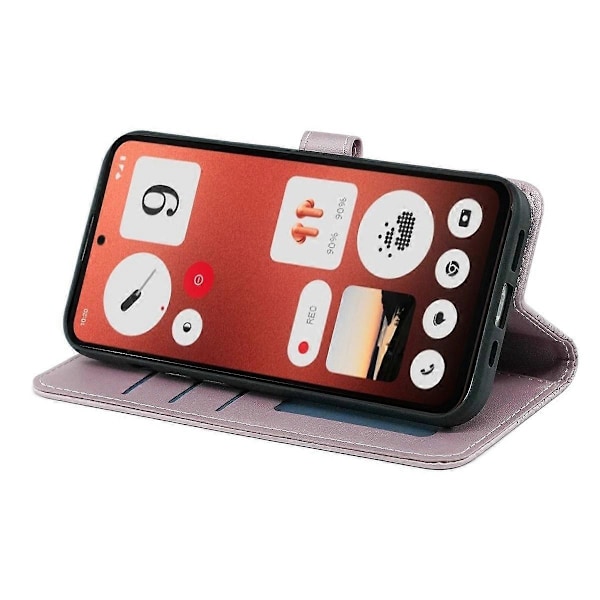 För Nothing CMF Phone 1 Plånboksfodral Mönsterpräglat Läder Flipfodral - Grön Multicolor Rose Gold