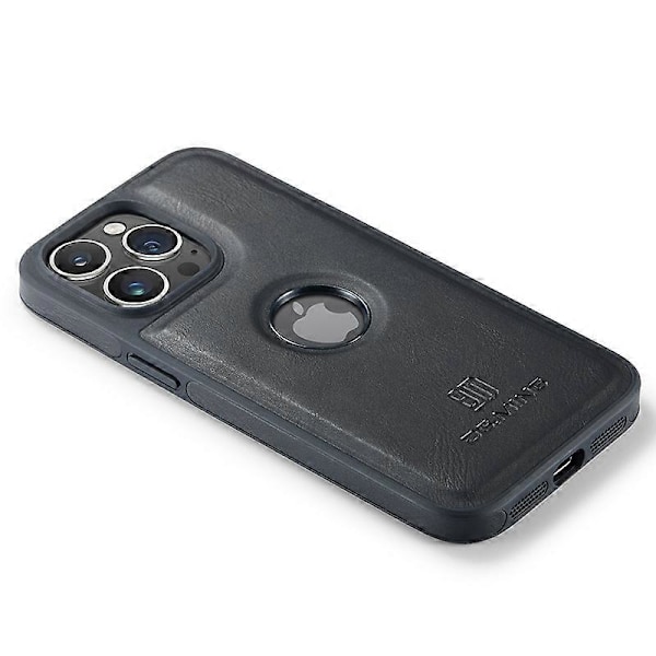 iPhone 15 Pro -kotelo, logolla, iskunkestävä PU-nahka+PC+TPU-suojus Multicolor Style A