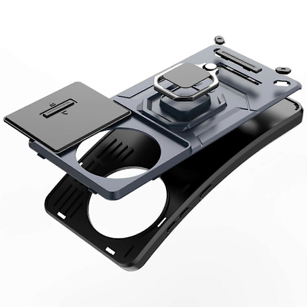 Til OnePlus Ace 5 Pro 5G/Ace 5 5G/13R 5G Etui PC+TPU Støtteben Telefonbeskytter med Linsebeskyttelse Multicolor Style C