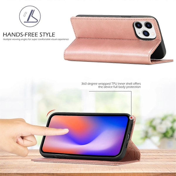 LC.IMEEKE LC Stærk Magnetisk Serie Wallet Stand Design Stødsikkert PU Læder Telefon Cover Multicolor Style D