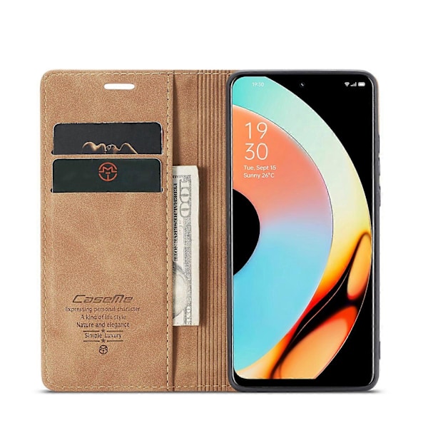 Til Realme 10 Pro+ 5G Etui CASEME 013 Serie Kortholder Stativ Læder Telefon Cover Multicolor Style C