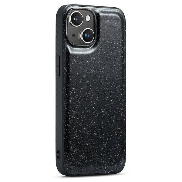 For iPhone 15 Deksel Fallbeskyttelse Glitter Lær+PC+TPU Telefondeksel Multicolor Style A