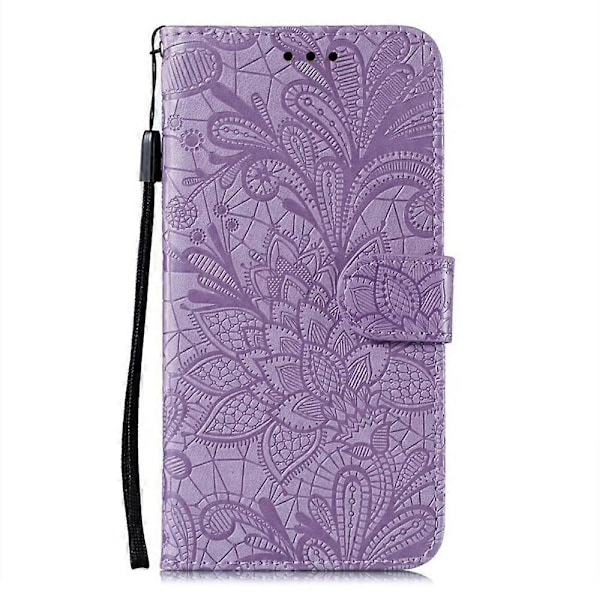 For Samsung Galaxy A55 5G Deksel Blonde Blomster PU Lær Flip Lommebok Telefon Deksel - Grønn Multicolor Purple