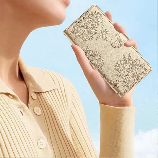 Til Samsung Galaxy A36 5G Etui Sommerfugl Blomst Stødsikkert PU Læder Wallet Telefon Cover Multicolor Style A