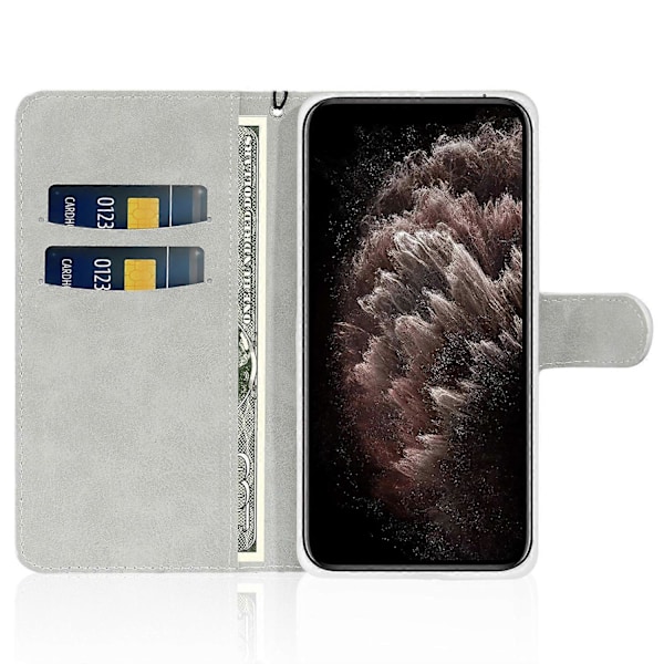 PU læder pung etui med glitter og kortholder til iPhone 16 Plus Multicolor Style E