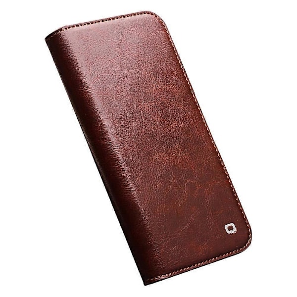 QIALINO iPhone 14 Plus Täyssuojaava Puhelinlompakkokotelo Jalustalla Aitoa Nahkaa Multicolor Style B