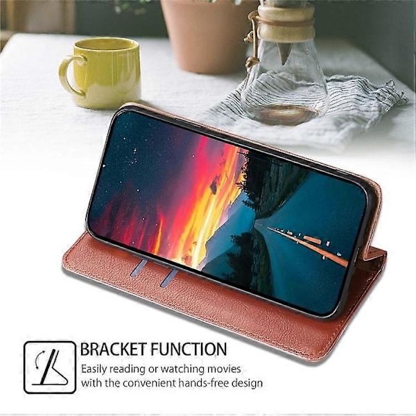 Lompakkokotelo TCL 503 -puhelimelle, PU-nahkaa, magneettinen, automaattisesti imeytyvä puhelinkotelo Multicolor Rose Gold
