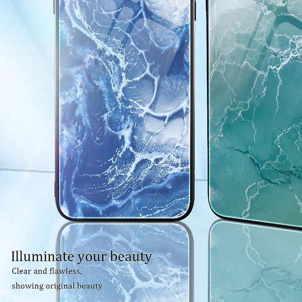 IPhone 15 Pro karkaistu lasi + PC + TPU pudotussuojakuori, marmorikuvioinen puhelinkotelo DL06