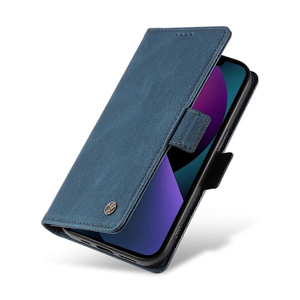 YIKATU YK-005 Skinnkänsla PU Läder Plånboksfodral med Stötsäkert Ställ för iPhone 15 Multicolor Style A
