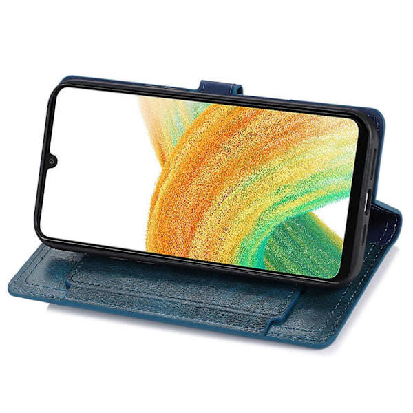 Læderetui med lynlås, pung og stativ til Samsung Galaxy A55 5G Multicolor Style C
