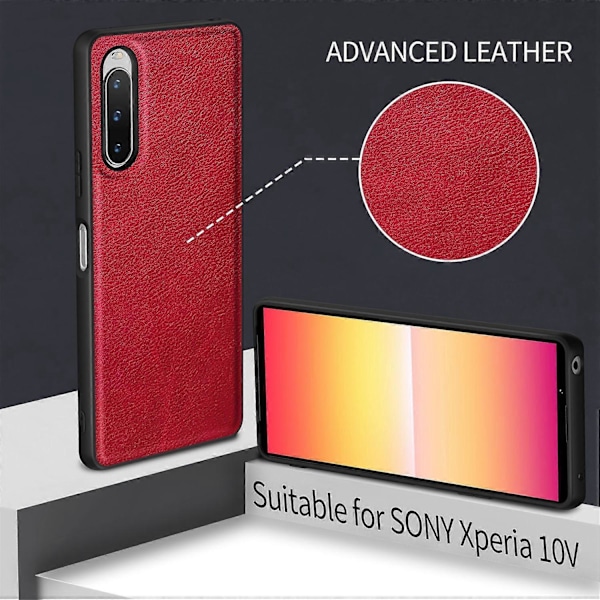 Sony Xperia 10 V Retro -puhelin kotelo, pudotussuoja, PU-nahka+TPU+PC, suojaava puhelinkuori Multicolor Style C