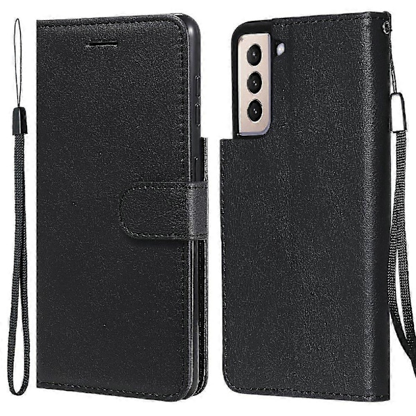 Well-Protected KT Leather Series-2 Solid Color PU Leather Telefonveske Lommebok Stativ Deksel med Stropp