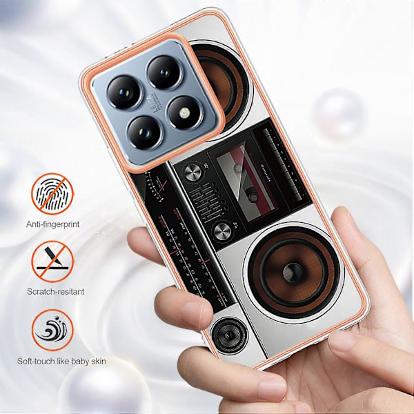 Til Xiaomi 14T Etui IMD-D Mønstertryk 2.0mm TPU Telefon Bagcover Multicolor Style F