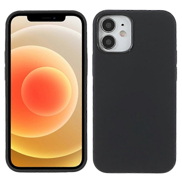 Solid Silikon Slim Mikrofiberfoder Kudde Textur Skal för iPhone 12 mini 5.4 tum