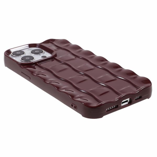 För Iphone 14 Pro 3d Stripes Pattern Phone case Flexibelt Tpu Stötsäkert cover Red