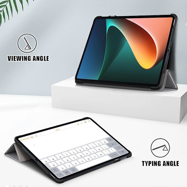 Til Xiaomi Pad 6 Tri-fold Stand Tablet Cover Magnetisk Smart PU Læder Folio Cover Multicolor Style C