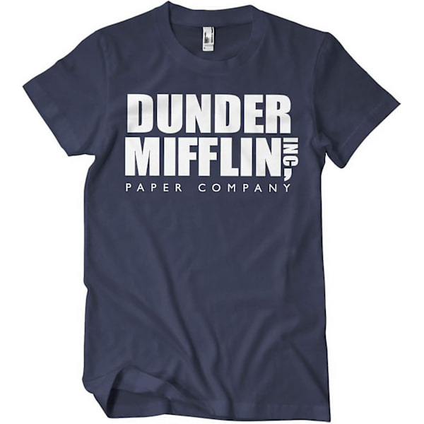 Dunder Mifflin Inc. Logo T-shirt herr - vuxen, 3xl Navy L