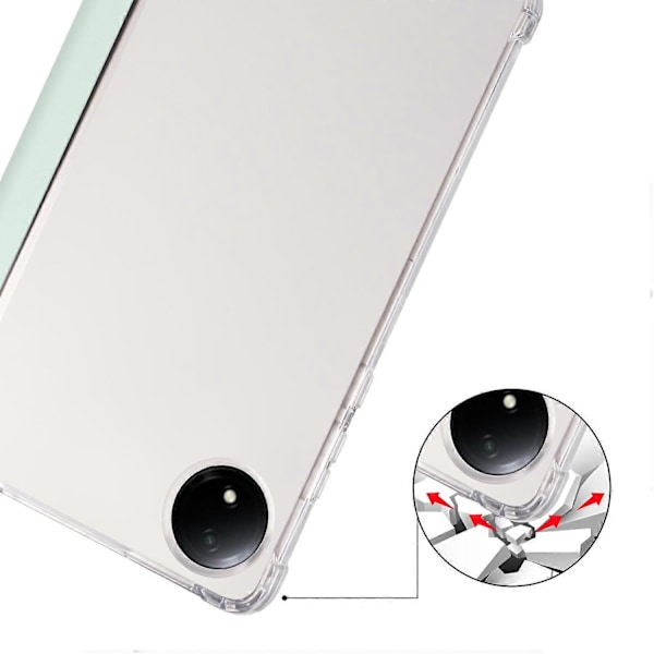 Fodral för Xiaomi Redmi Pad SE 4G 8,7 tum med pennhållare, tri-vikbart stativ, PU-läder + TPU-surfplattsskydd Multicolor Light Green