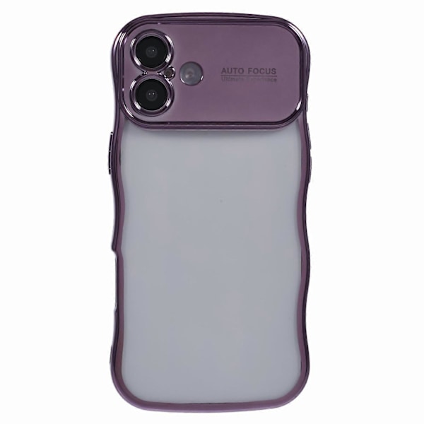iPhone 16 -kotelo, galvanoidulla kiharakehyksellä, TPU, kirkas puhelinkuori Multicolor Style F