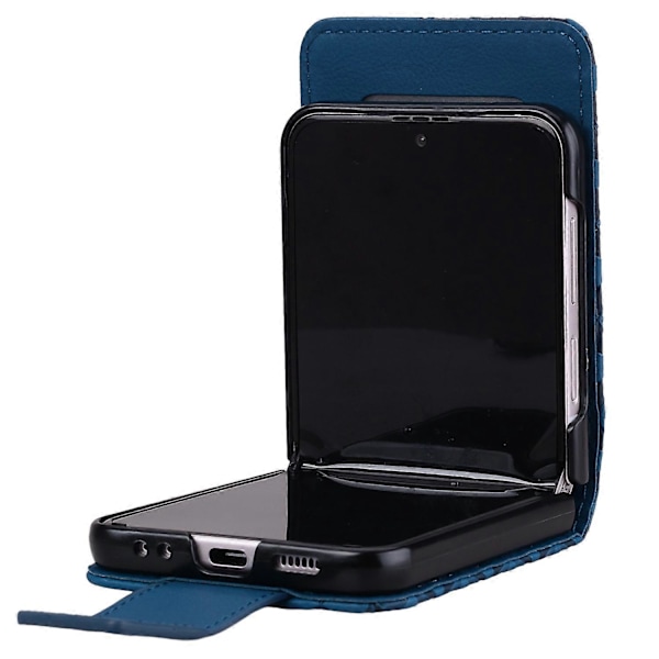 Til Samsung Galaxy Z Flip5 5G Etui Præget PU Læder+PC Telefon Cover Multicolor Style A