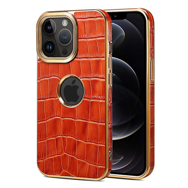 Crocodile Texture Case För Iphone 12 Pro Max Pc+tpu Galvaniserad cover Red